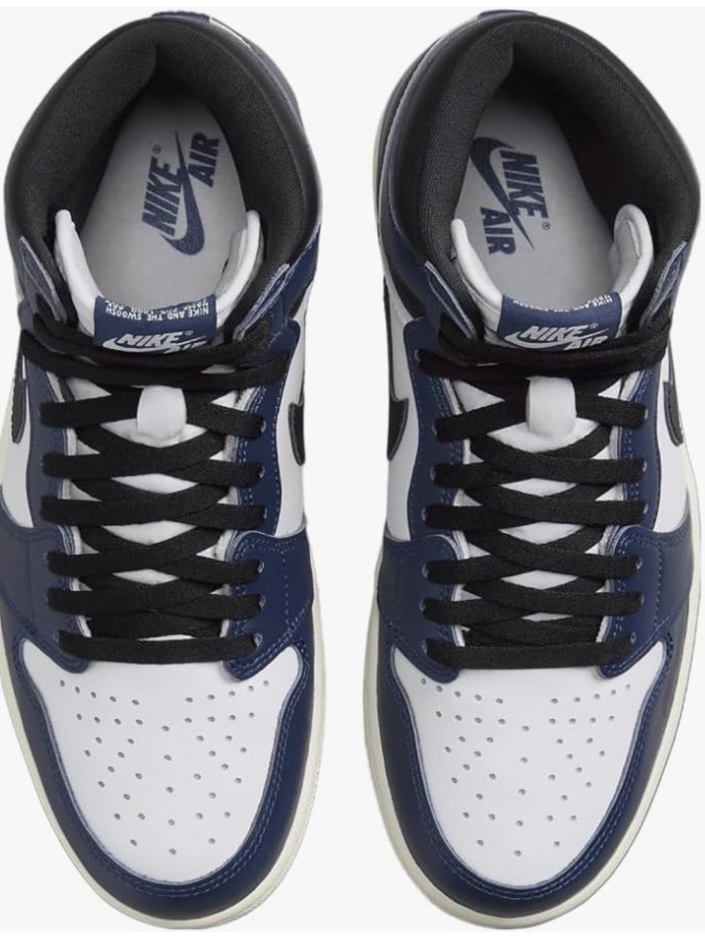 Nike Air Jordan 1 High Navy/White/Black Men’s Sneakers. Fits women size 7.5. - Picture 2 of 12